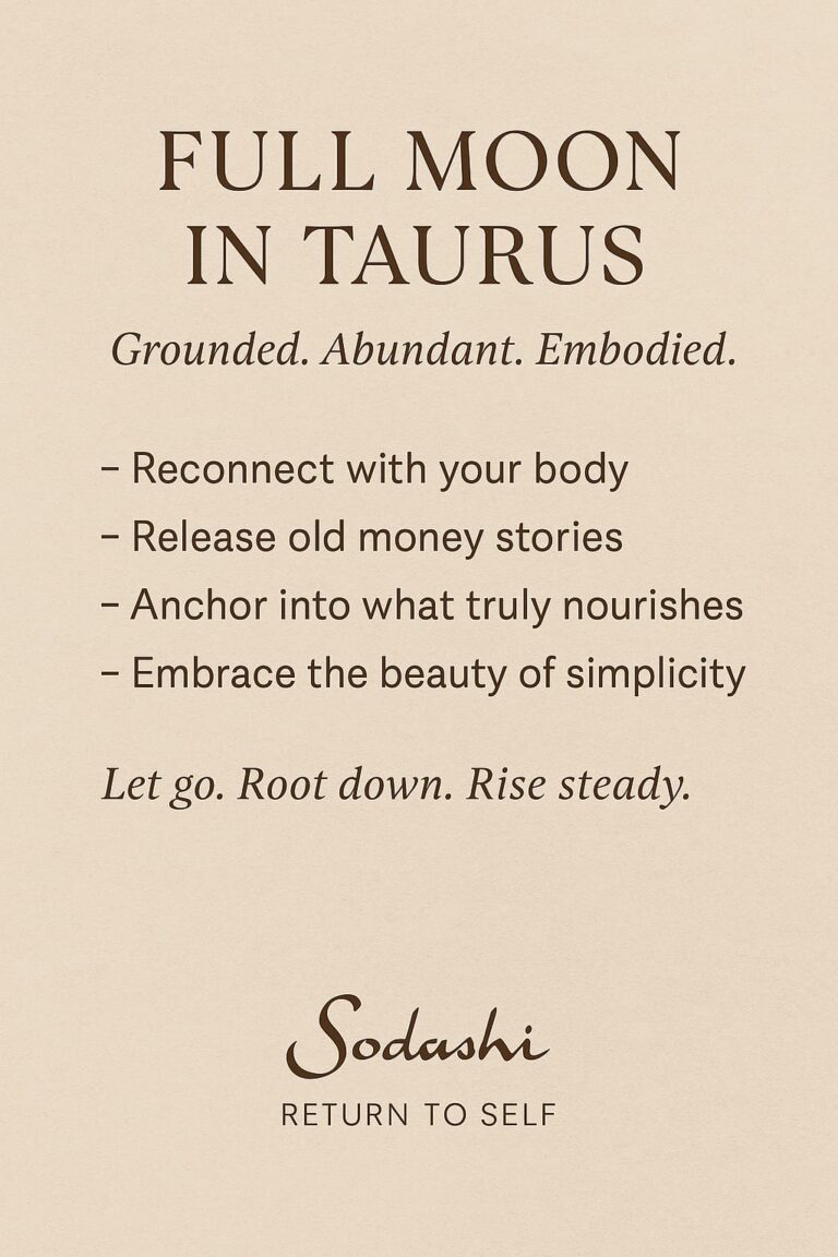 Full Moon in Taurus: Grounded Illumination and Embodied Abundance